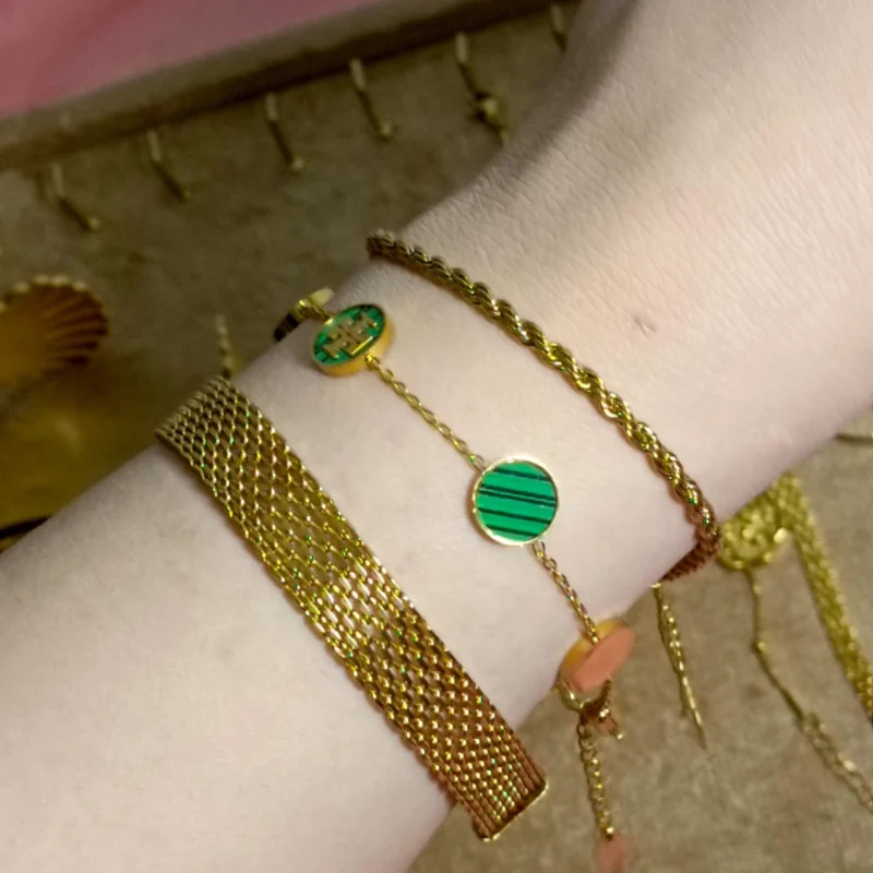 Green & Gold Bracelet Bundle for Women