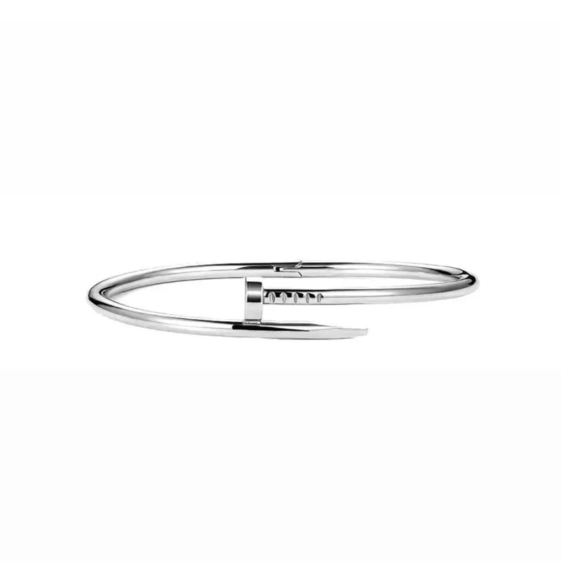Nail Bangle Bracelet – Minimal Stainless Steel Cuff for Daily Wear