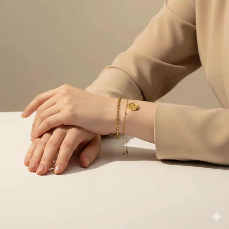 deal3 Ramzan Special Gold Bracelet Combo – 2 Piece Bracelet Set