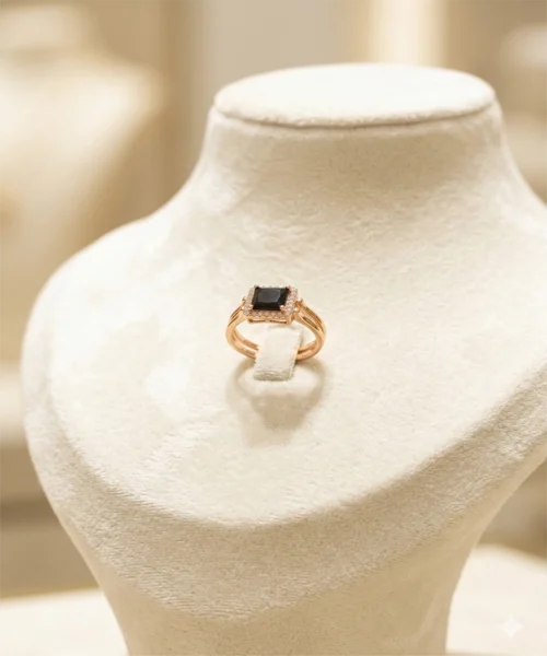 ring2 Noir Square Black Stone Ring – Zbish Jewels