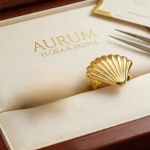 Marina Seashell Gold Ring