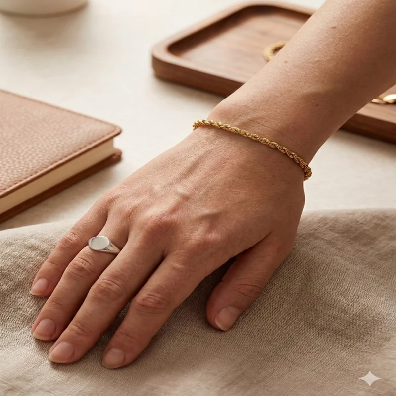 Gold Rope Chain Bracelet for Women – Minimalist Stainless Steel Bracelet | Zbish Jewels