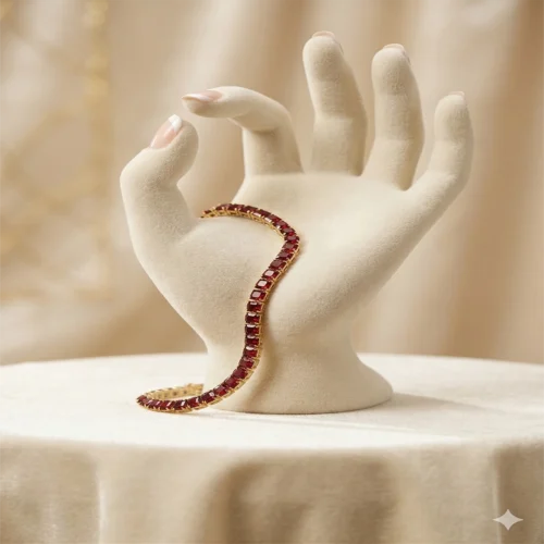 Crystal Tennis Bracelet for Women – Luxury Gold Plated Stainless Steel Bracelet | Zbish Jewels